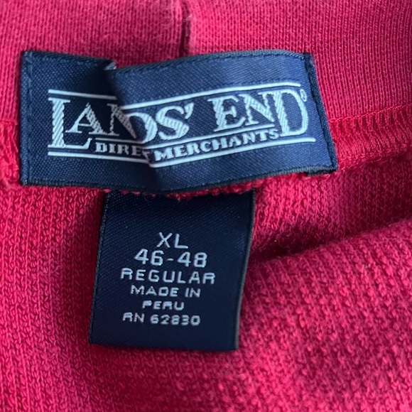 •LANDS' END• Men’s Pullover Textured Cotton Sweatshirt - Size XL (46-48) - Picture 2 of 6